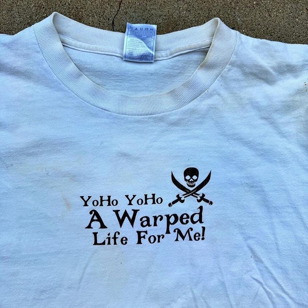 Vintage 2002 Vans Warped Tour Yo Ho Warped Lifed Pirate T Shirt